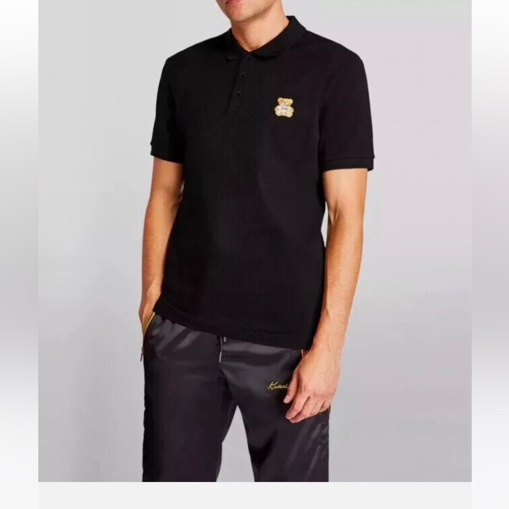 NWOT Moschino Couture embroidered teddy bear polo shirt